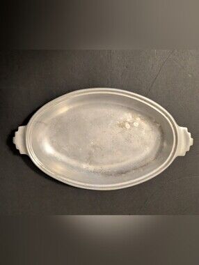 Super Maid Cookware Vintage Oval Aluminum Serving Tray 1950s 12 x 7 USA